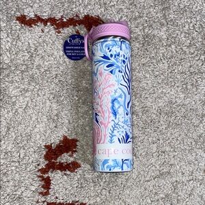 NWT- Cuffy’s- CC Pastel Coral 🪸 Insulated H/C Tumbler W. Straw - Pink/Blue- 24oz